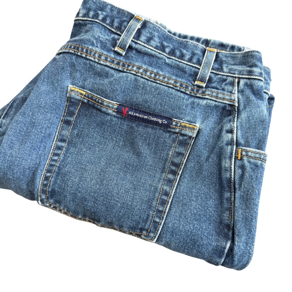 All‎ American Clothing Co Mens Blue Denim Jeans Style AAC101D Cut 5470 40x30